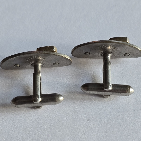 Vintage Pete cuff links name jewelry Peter gold silver tone cufflinks - Picture 8 of 10